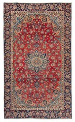Vintage 5’1″ x 8’9″ Traditional Hand Knotted Vegetable Dye Wool Area Rug