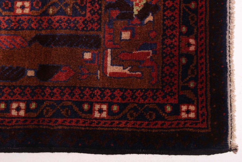 Vintage 3'8" x 6'7" Traditional Hand Knotted Vegetable Dye Wool Area Rug gallery