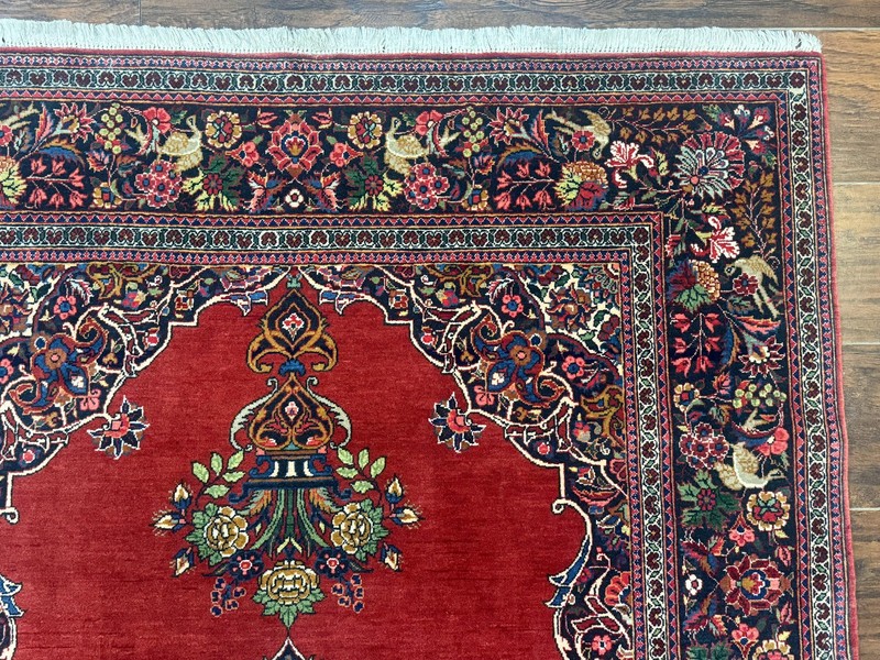 Red Per'sian Rug 4x6 Very Fine 260 KPSI Semi Open Field Wool gallery