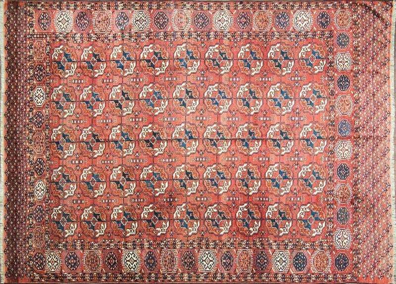Antique Tekke Main Carpet, Turkoman, 6'7" x 9'6" #01004 gallery