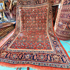 Auth: 19th C Antique BIdjar Kurdish Mystical Art Collectors PERFECT Rust 5×8