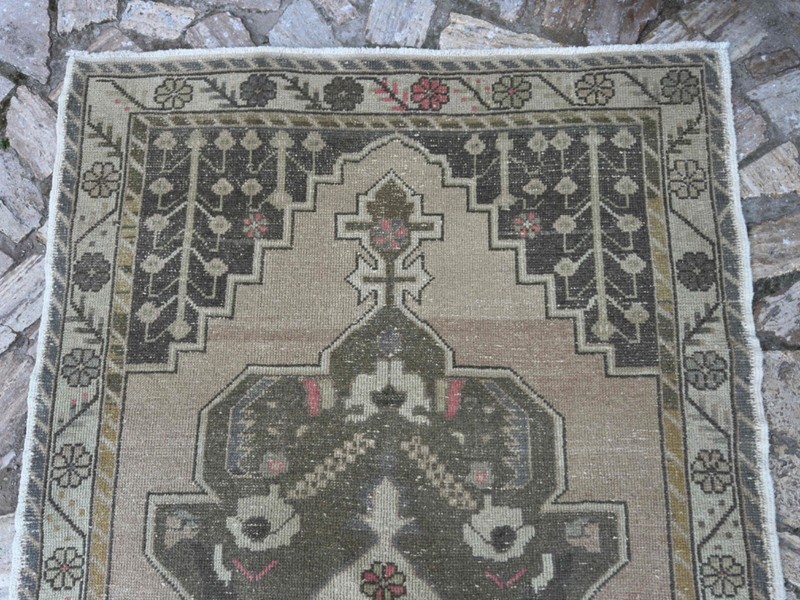 Hand-Knotted Turkish Carpet 5x9 Pale Pink Wool Oriental Rug Medium Size Area gallery