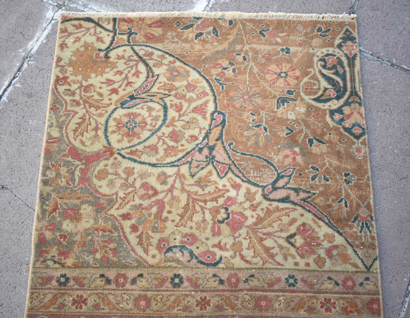 Turkish Rug 27'' x 36'' Vintage Hand Knotted Oushak Rug Muted Dye Small Area Rug gallery