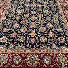 New Fine Quality Floral Oriental Rug Handmade in India, Thick Soft Pile, 9×12
