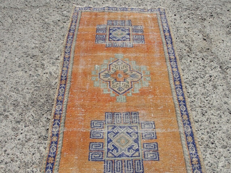 2x10 turkish runner rug, oushak runner rug, 2.9 x 10.5 ft. turkish floor rug, gallery