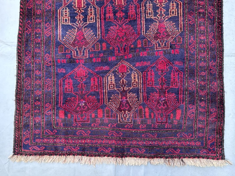 Vintage Nomad Maldari Tribal Belouch Natural Vegetable Dye Zakani Prayer Carpet gallery