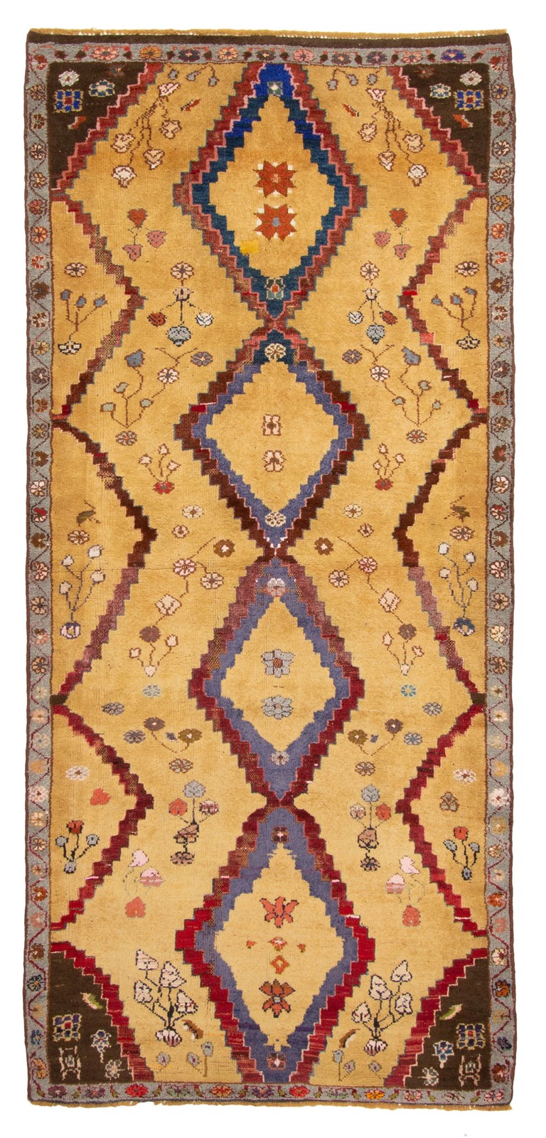 Vintage 3'11" x 8'6" Traditional Hand Knotted Vegetable Dye Wool Area Rug gallery