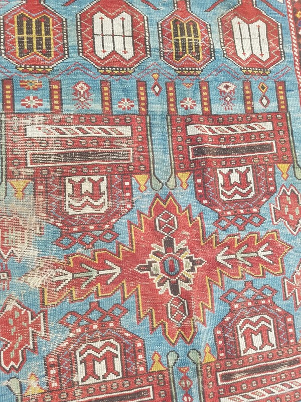 Vintage Hand Made Traditional Rug Oriental Wool Multicolor Carpet 177x128 cm gallery