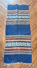 VTG Greek Handwoven Traditional Kilim Runner Rug Wool Style 46×19” Folk Art Deco