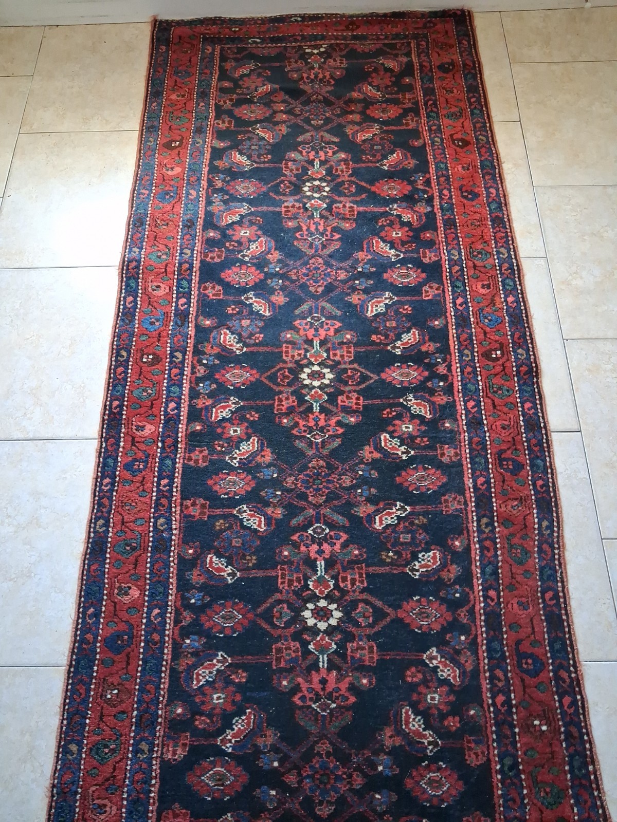 Vintage Hamadan Runner, 3' X 10 ', Good Condition gallery