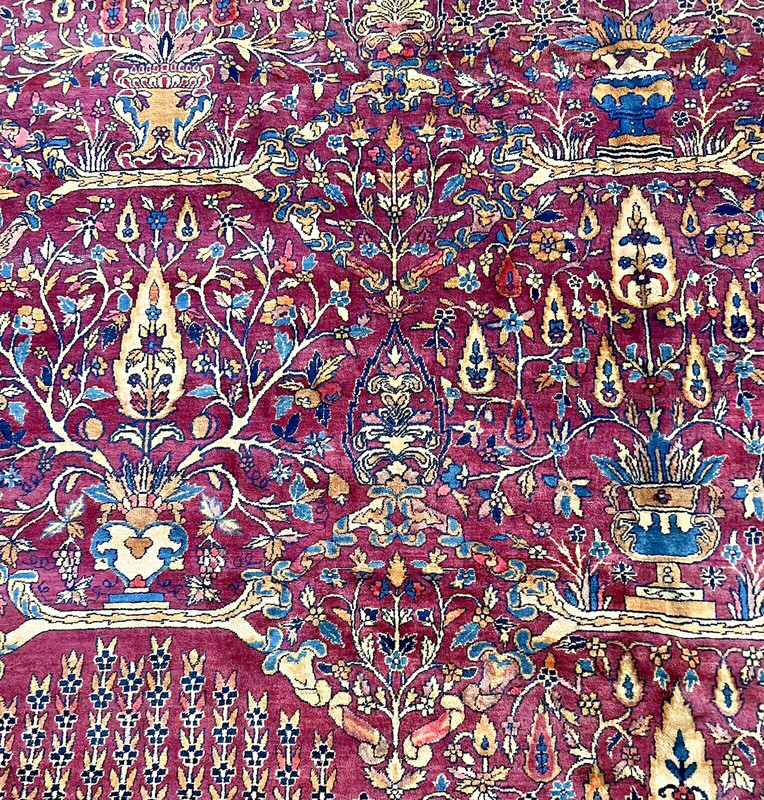 19’ X 11’ STUNNING ANTIQUE MASTERPIECE PERSIANKERMAN ORIENTAL CARPET ca 1890 gallery