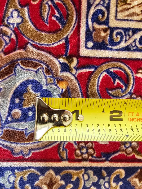 Signed Isfahann kalbaft Pictorial Rug - Carpet "Desert Polo" 40 x 27 inch gallery