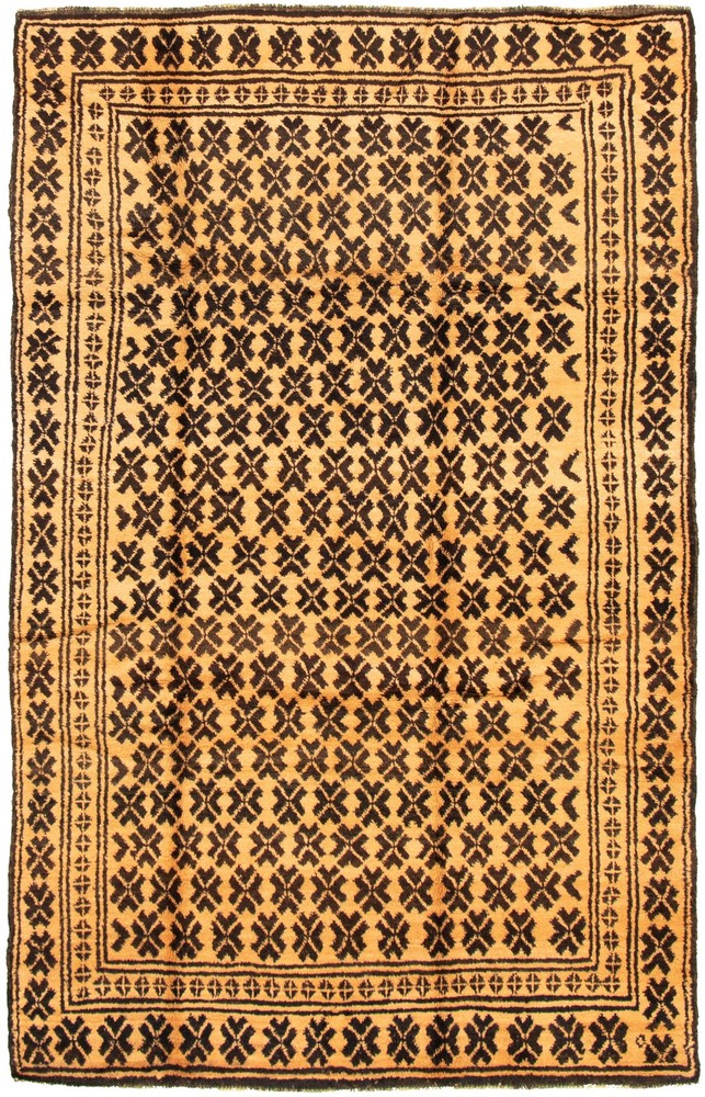 Vintage 5'10" x 9'2" Traditional Hand Knotted Vegetable Dye Wool Area Rug