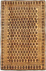 Vintage 5’10” x 9’2″ Traditional Hand Knotted Vegetable Dye Wool Area Rug