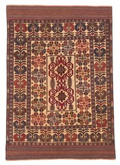 Vintage 6’7″ x 9’1″ Traditional Hand Knotted Vegetable Dye Wool Area Rug