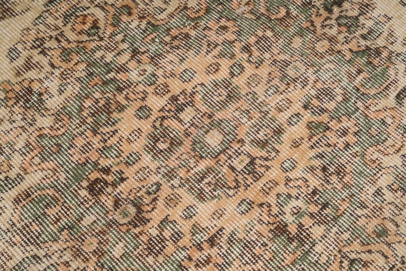 Vintage Turkish Oushak Runner Rug 3x9 Neutral Handmade Antique Wool Carpet 493 gallery