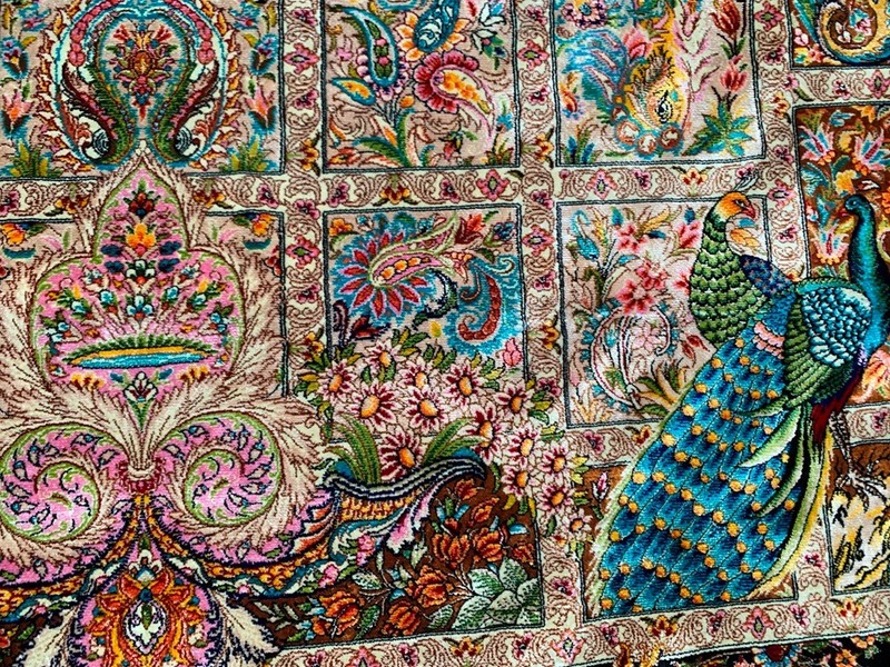 100% Silk Rug Tree of Life Silk Rug Handmade Fringes and Borders 3x5 ft gallery