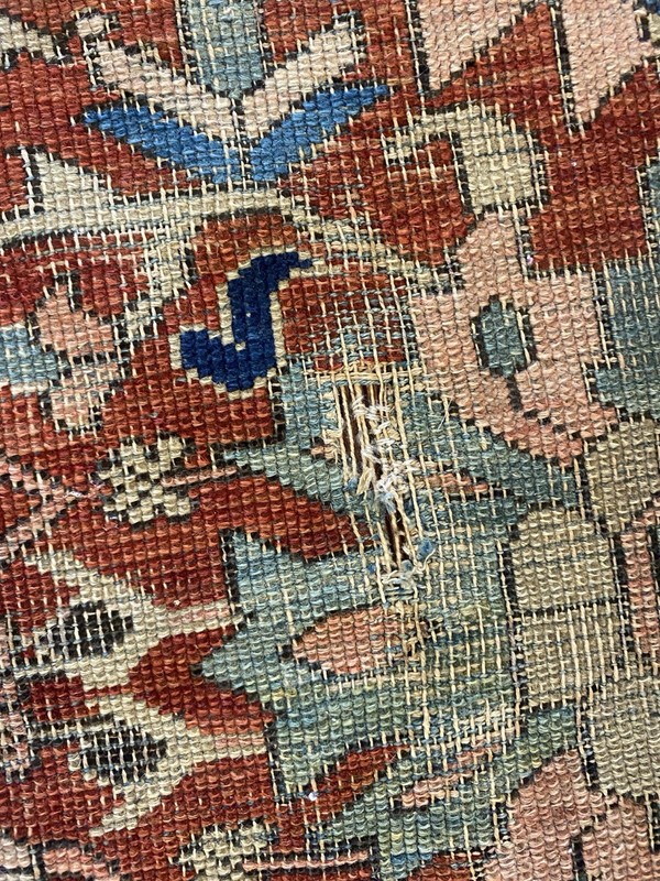 Antique Hand Knotted Per’sian Heriz 9”x11”6” Wool Area Oriental Rug gallery
