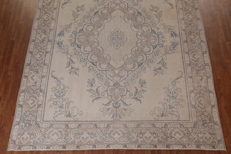Vintage Distressed Traditional Hand-knotted Area Rug 10x12 ft for Living Room gallery
