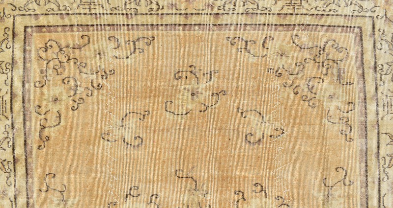 Oushak Turkey Rug 5'7''x9' Vintage Authentic Yellow Color Oriental Rug 5x9 gallery