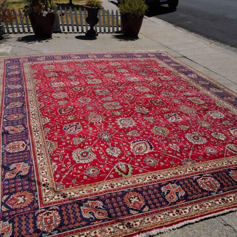 11'3 x 14'6 Vintage Persian Handknotted Wool Rug gallery