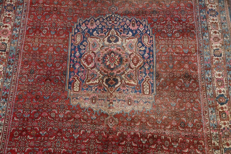 Collectible Geometric Bidjar Antique Hand-Knotted Oriental Area Rug 7x11 RUST gallery