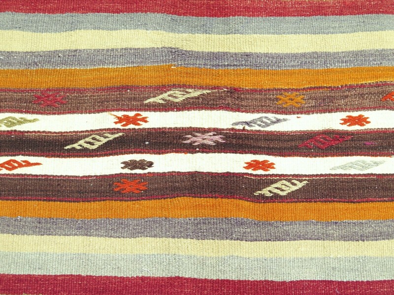 Anatolia Turkish Kilim, Large Rug, Tribal Rugs Modern Striped Rug Carpet 64"X98" gallery