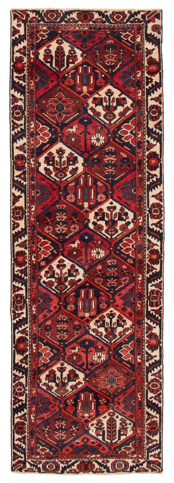 3'1" x 9'6" Vintage Hand-knotted Runner Rug Traditional Oriental Wool Carpet gallery