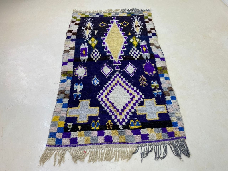 Moroccan Cotton Vintage Berber Rug, Unique Authentic Home Decor Rug 3'6x6'1 ft gallery