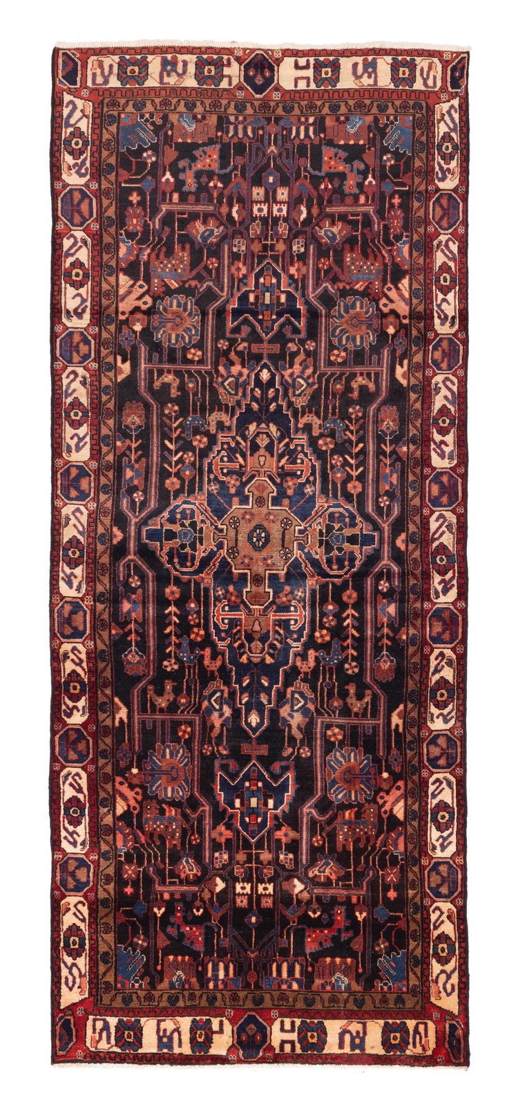 Traditional Vintage Hand-Knotted Carpet 4'7" x 11'10" Wool Area Rug gallery