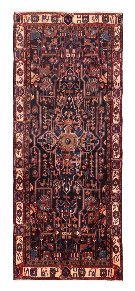 Traditional Vintage Hand-Knotted Carpet 4'7" x 11'10" Wool Area Rug