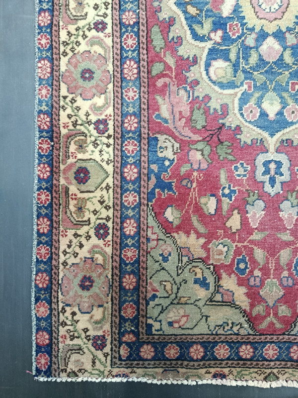 Red Antique Handmade Medallion Runner, 2.7x5.8ft, Vintage Oriental Entryway Rug, gallery