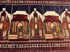 COLLECTORS’ ITEM Vintage Afghan Currency Logo Historical Place Herati Carpet