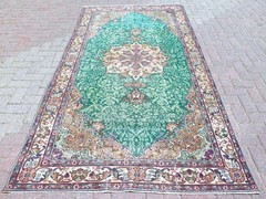 Green Area Rugs Floor Carpet Vintage Rug Anatolia Carpet Distressed Rug 59″x109″