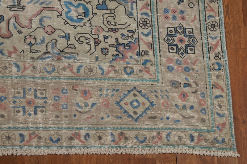 Traditional Handmade Wool Tebriz Area Rug 8x11 Floral Living Room Vintage Carpet gallery