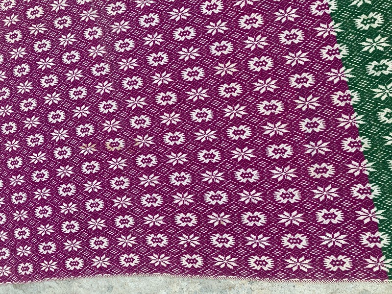 Vintage Handmade Geometric Floral Traditional Wool Flatwave Rug 201x173 cm gallery