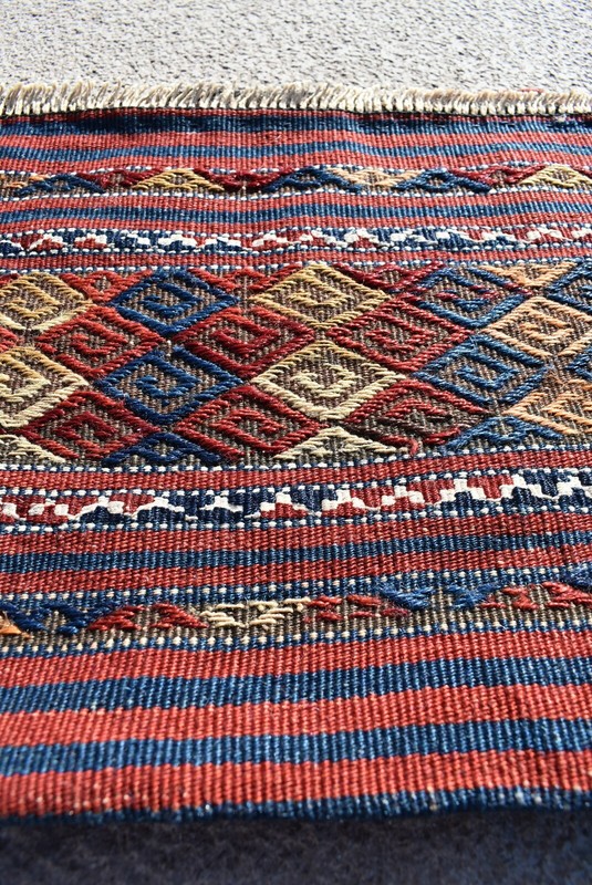 Wonderful Antique Awesome Collector's Anatolian Completely Kilim Rolling Pin Bag gallery