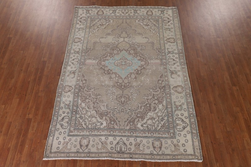 Light Brown Classic Area Rug 6x10 Home Decor Living Room Medallion Wool Carpet gallery