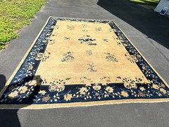 Beaytiful Antique Hand Made Art Deco Chinese Rug 9x11ft circa 1900