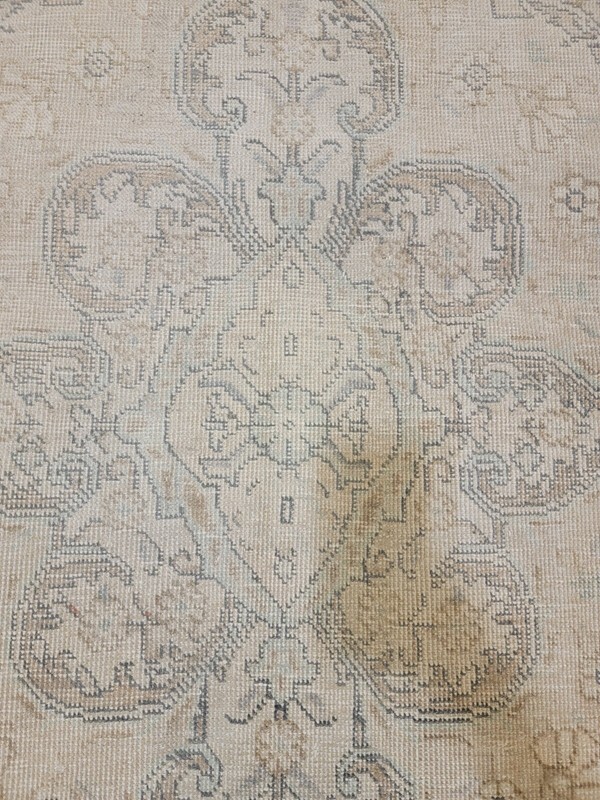 Antique Oriental Hand-Knotted Wool Area Rug Distressed Beige/Green 9'6" x 12'8" gallery