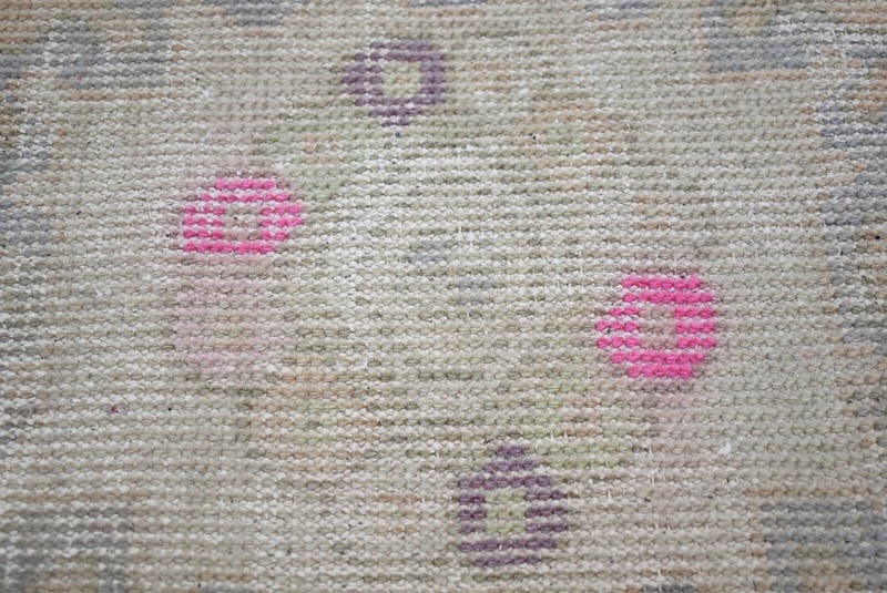 Vintage Turkish Rug 16'' x 30'' Anatolian Rug Hand-Knotted Rug Small Doormat Rug gallery