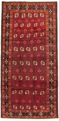 Vintage 4’7″ x 9’11” Traditional Hand Knotted Vegetable Dye Wool Area Rug
