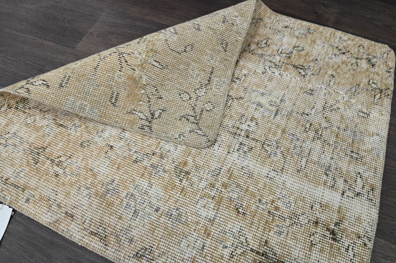 Oushak Turkish Doormat Rug 2x3 BEIGE Vintage Anatolian Handmade Small Kilim Rug gallery