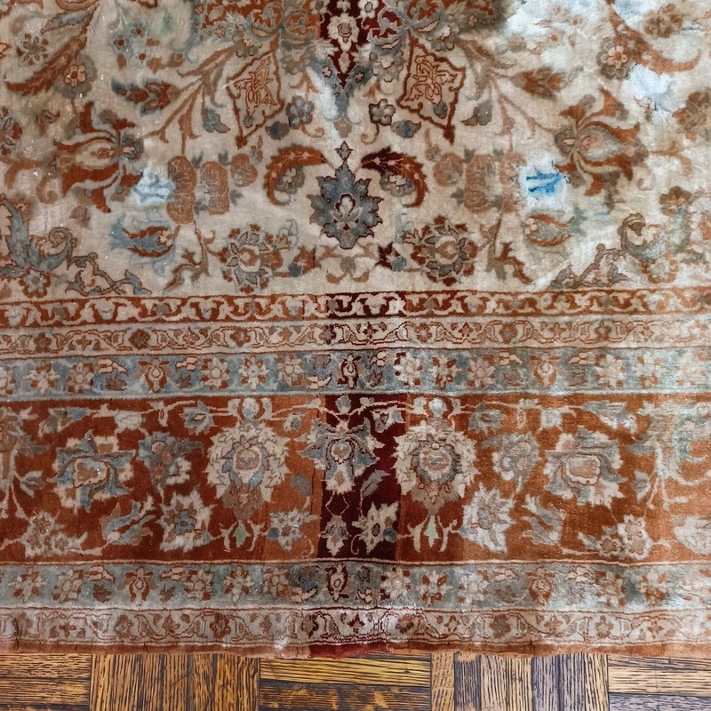Middle Eastern Oriental Is-phahan silk and kork wool 4'10" x 7'3" c. 1950 gallery