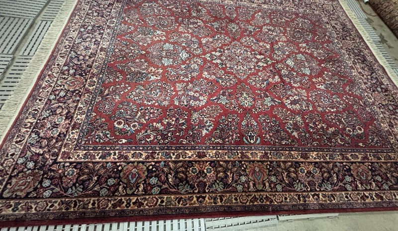 Authentic 8.8 x 10 Vintage Karastan Red Sarouk Rug #785 gallery