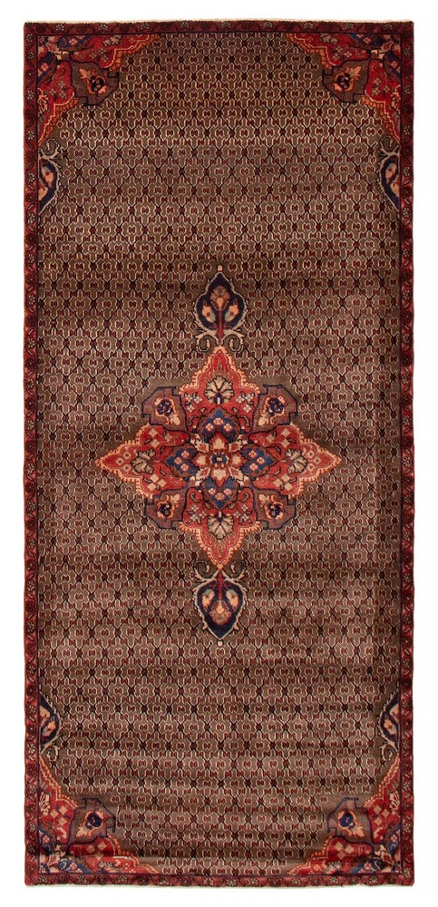 Traditional Vintage Hand-Knotted Carpet 4'1" x 8'10" Wool Area Rug