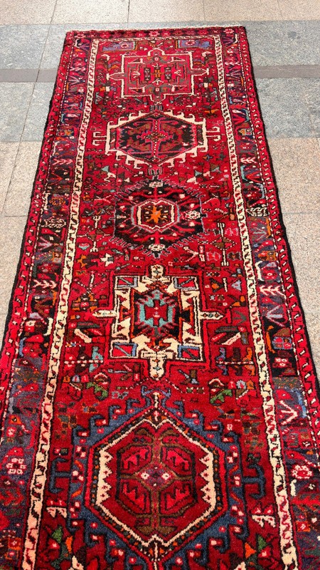 3' x 16'2'' Vintage Rug Runner Carpet Natural Village Handmade Rug.SKU:P1761 gallery
