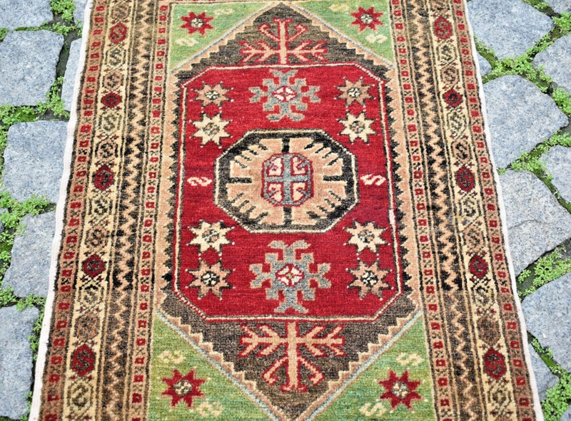 Fabulous Antique Turkish Rug 20'' x 36'' Anatolian Rug Hand Knotted Area Rug gallery