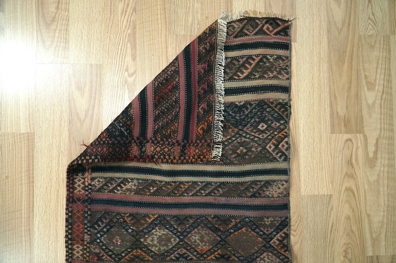 Dark Kilim Runner, Turkish Kilim Runner, Farmhouse runner, 2.17x9.15 ft. H-2635 gallery