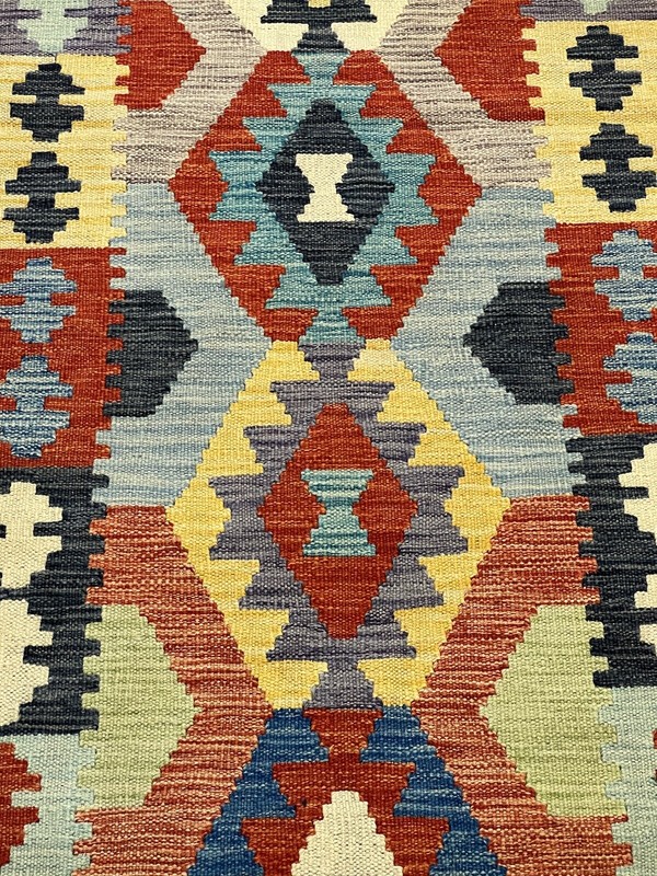 Vintage Kilim Traditional Hand Made Oriental Wool Kilim 4ftx3ft 114cmx85cm gallery